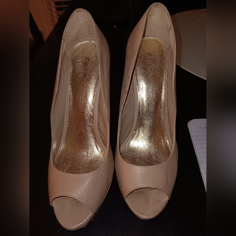 Zigsoho Blush platform peektoe Blush